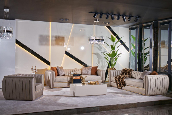 Obývací pokoj Nízké stolky Design Stůl Dřevo Beige Styl Moderní Luxus Stolky.