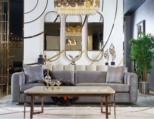 Sofá 3+3+1 sedadlo stůl set pohovka polštář rohová sedací souprava 4 ks. set