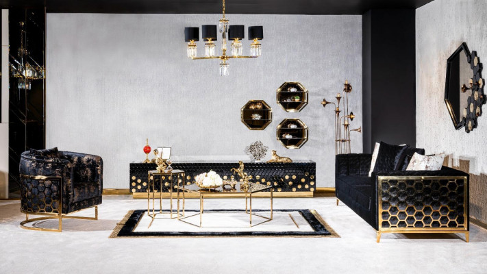 Jídelní stůl 6 židlí komoda Jídelní stoly Stůl Stoly Židle Souprava Skupina 6 kusů