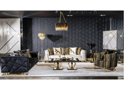 Obývací pokoj Sedací souprava 3+3+1 Konferenční stolek Stojan 5 kusů Nové