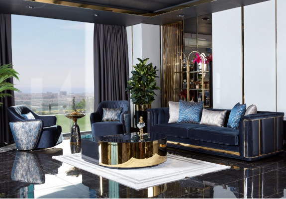 Sedací souprava 3+3+1+1 křeslo konferenční stolek TV stojan gauč gauče křesla