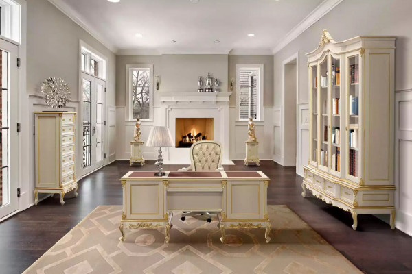 Psací stůl Knihovna Komoda Kancelářský stůl Nový Nábytek do kanceláře Set 3 dílný.