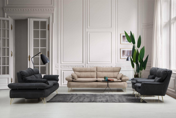 Křeslo Sedadlo Sedadlo Design Obývací pokoj Potah Luxus Černá Čekárna
