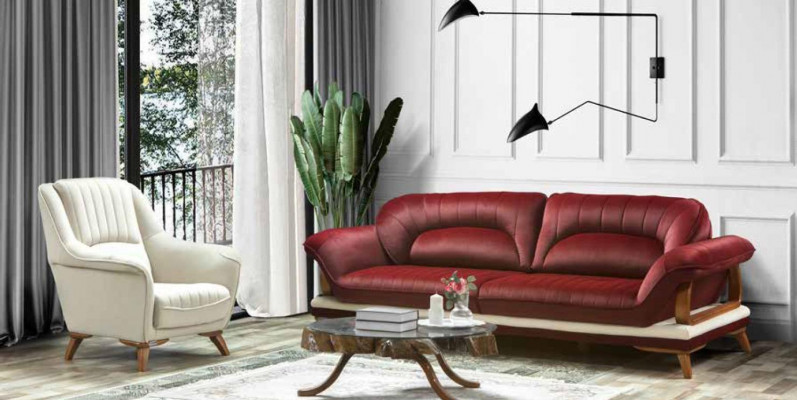 Sofa 3 místné designové pohovky čalouněné sedátko Klasický design třísedadlový nábytek látkový