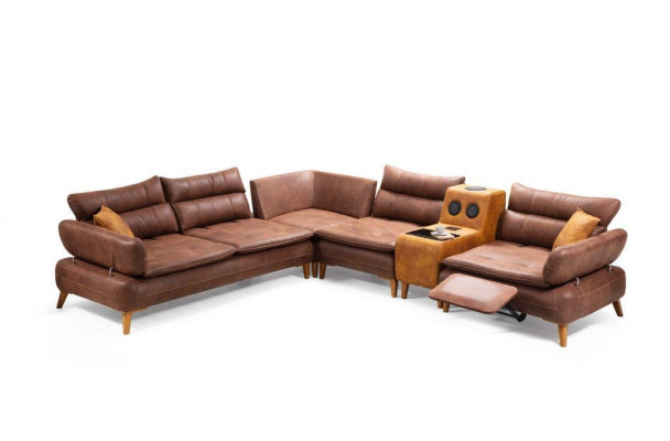 Multifunktion Couch Wohnlandschaft Elektrische Sofa Möbel Sound Leder