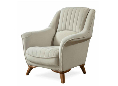 Křeslo Sedadlo Klasický design Obývací pokoj Potah Jednosedadlo Relax Bílá