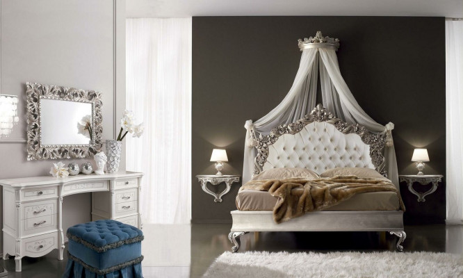 Postel + 2x noční stolek 3ks. Ložnice sady Design Moderní Luxus Chesterfield