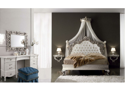 Postel + 2x noční stolek 3ks. Ložnice sady Design Moderní Luxus Chesterfield