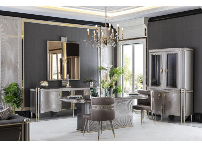 Židle hnědá jídelna Moderní židle Design jídelna Elegantní nábytek Kov Nový