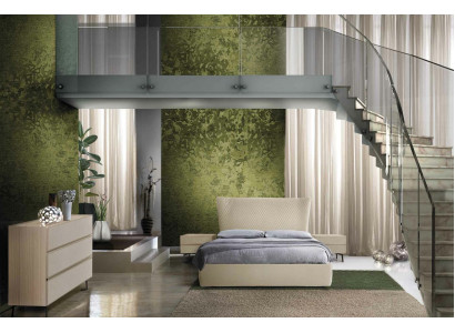 Luxus ložnice set 4dílný. Postel + 2x noční stolek + komoda Moderní design postelí.
