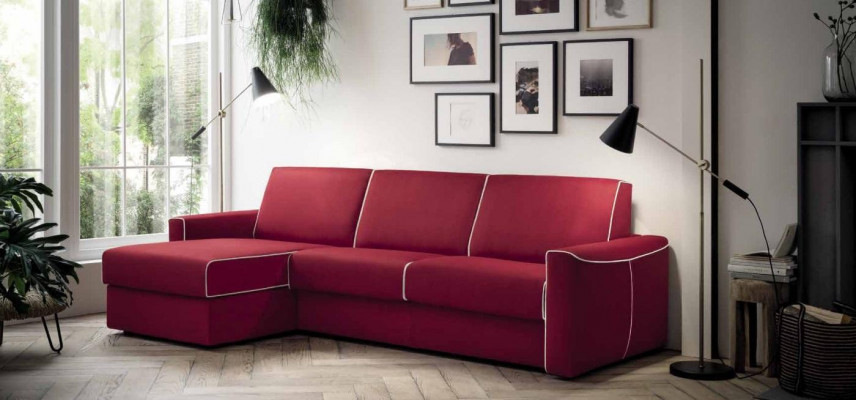Ecksofa Modern Design Sofa Focus Tkanina L-Form Couch Wohnlandschaft Italský nábytek