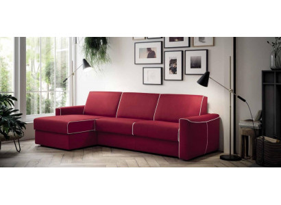 Ecksofa Modern Design Sofa Focus Tkanina L-Form Couch Wohnlandschaft Italský nábytek