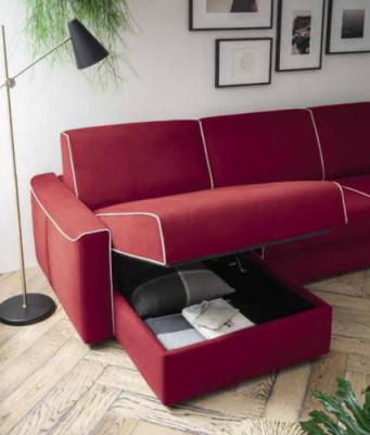 Ecksofa Modern Design Sofa Focus Tkanina L-Form Couch Wohnlandschaft Italský nábytek