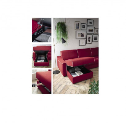 Ecksofa Modern Design Sofa Focus Tkanina L-Form Couch Wohnlandschaft Italský nábytek