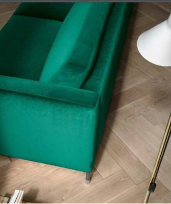 Obývací pokoj Zelená třímístná látková designová pohovka čalouněná pohovka Zelená nábytek