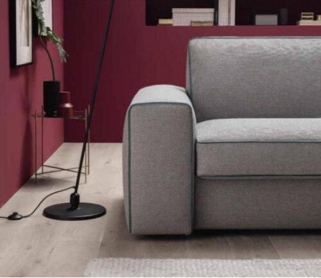 Třímiestná sedačka čalouněná designová pohovka moderní 3místné pohovky nábytková sedací souprava šedá.