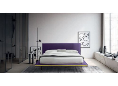 Design postel 140x200cm, luxusní polštáře, dvojité hotely, ložnice, dřevo, nové