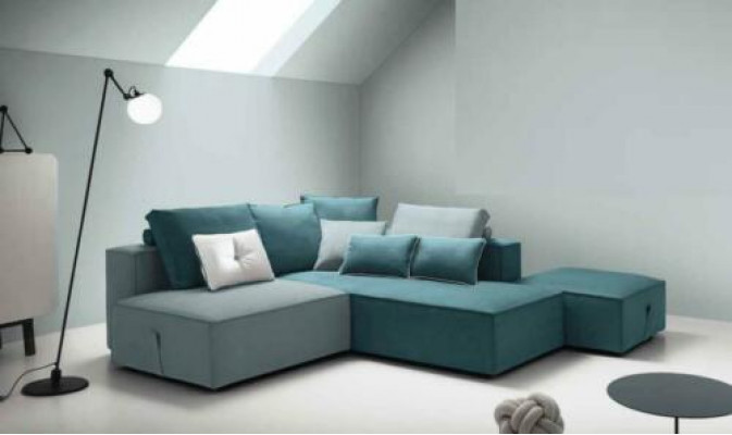 Designer pohovka Sofa Rohlík Růžek polstrovaný set obývací pokoj L-forma Moderní alfitalia