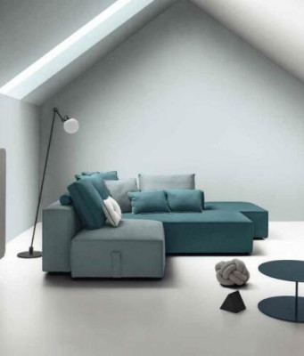 Designer pohovka Sofa Rohlík Růžek polstrovaný set obývací pokoj L-forma Moderní alfitalia