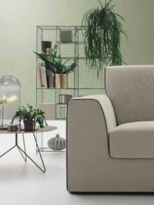 Šedá pohovka obývací souprava látková rohová sedací souprava design textilní sedací souprava L-tvar alfitalia Nová