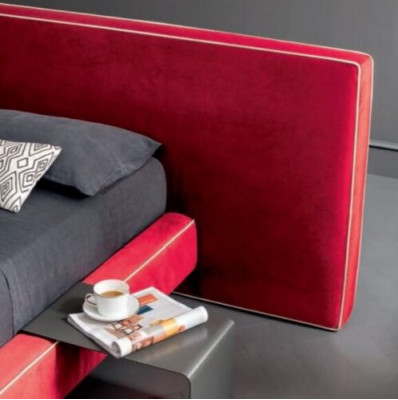 Design Luxus dvoulůžkové hotelové postele z látky, luxusní manželská postel v ložnici, italský nábytek, nový.