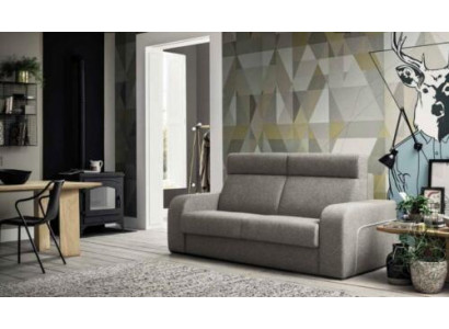 Moderní designová luxusní pohovka 2místná šedá textilní alfitalia do obývacího pokoje.