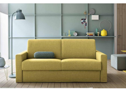Dvoumístná designerská pohovka 2místná žlutá látková pohovka Rozkládací pohovka italský nábytek