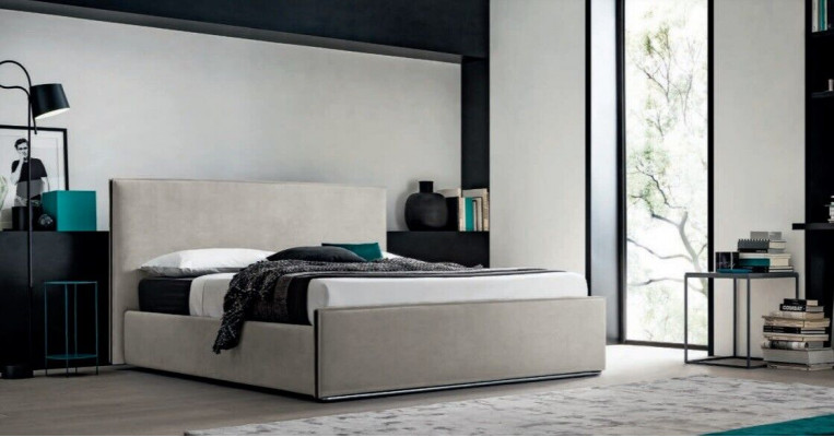 Italský nábytek Design postel Ložnice Postele Kůže Hotel Luxus Tapiserie Nový