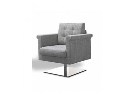 Design Pohovka Lounge Textilní Sedadlo Šedá Nábytek Jednosedák Křeslo Tkanina Relaxační Sedadlo