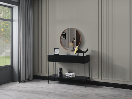 Zrcadlo Klasické dřevěné stěnové zrcadlo Design zrcadlo hnědé obývací pokoj Nový