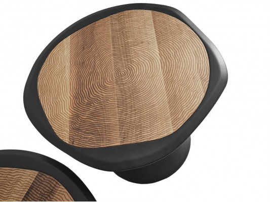 Návrhářský stůl černý kulatý nábytek do obývacího pokoje