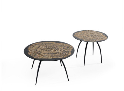 Luxus design černé stolky do obývacího pokoje s kulatými stoly.