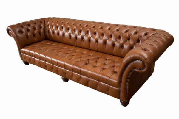 Sofa obývací pokoj Chesterfield gauč povlékací pohovka čtyřmístná kůže xxl big