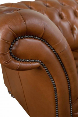 Sofa obývací pokoj Chesterfield gauč povlékací pohovka čtyřmístná kůže xxl big