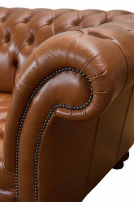 Sofa obývací pokoj Chesterfield gauč povlékací pohovka čtyřmístná kůže xxl big