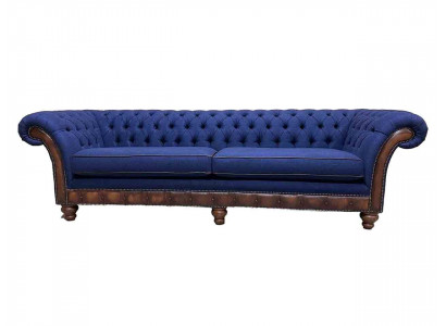 Moderní sedačka Chesterfield 4 místná luxusní pohovka potahovaná látkou Nová
