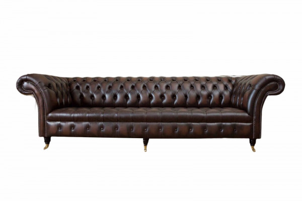 Chesterfield 4-sedadlo v kůži obývacího pokoje Design Pohovky Pohovka Nábytek Nový