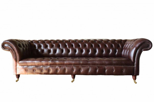 Sofa Chesterfield Pohovka Polštáře Sedadlo Kožené Pohovky Hnědé Designer