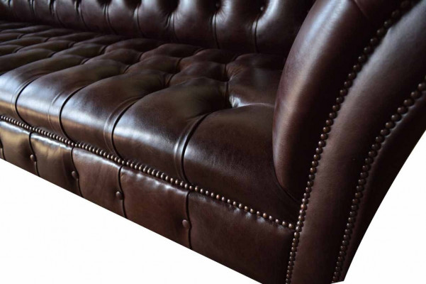 Sofa Chesterfield Pohovka Polštáře Sedadlo Kožené Pohovky Hnědé Designer