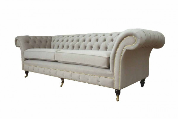 Couch Sofa Polster 3 Sitzer Couchen Sitz Sofas Dreisitzer Chesterfield => Pohovka Sedací souprava 3 místná Pohovky Sedadla Sedací soupravy Tří místná Chesterfield