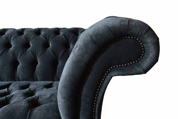 Viersitzer Sofa 4 Sitzer Sofas Modern Grau Design Stoff Chesterfield