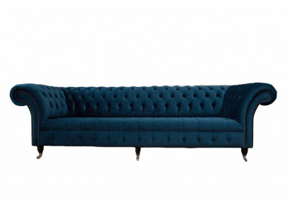 Návrhový gauč Chesterfield Polster Modern Textilní látka 4místný spací.