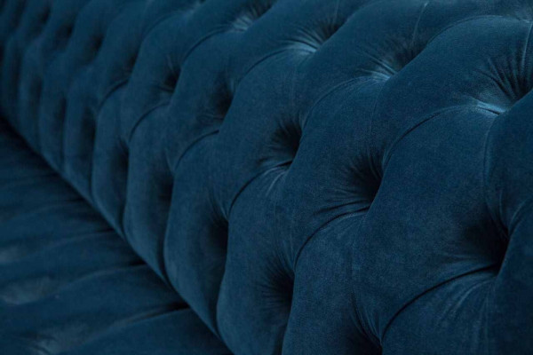 Návrhový gauč Chesterfield Polster Modern Textilní látka 4místný spací.