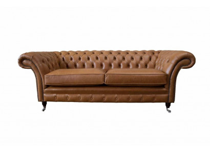 Pohovka 3místná Kožené Pohovky Pohovka Předsíň Obývací Chesterfield Třímístná