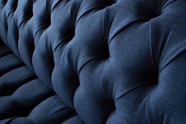 Třísedák Luxus Chesterfield 3-Sitzer Couches modré pohovky Nové gauče