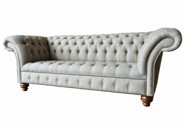 Třímístná designová pohovka 3místná šedá polstrovaná pohovka nábytek Nový