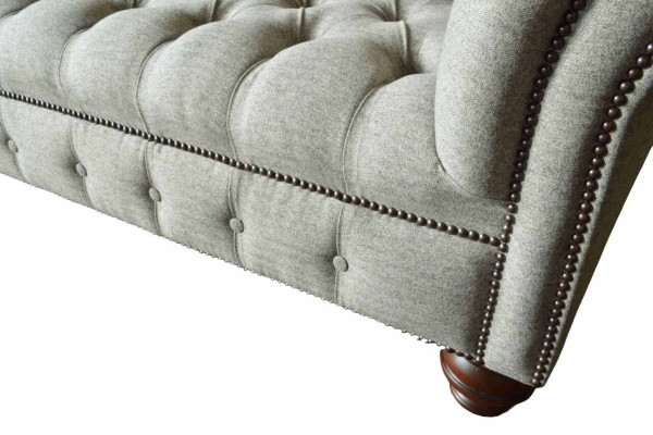 Třímístná designová pohovka 3místná šedá polstrovaná pohovka nábytek Nový