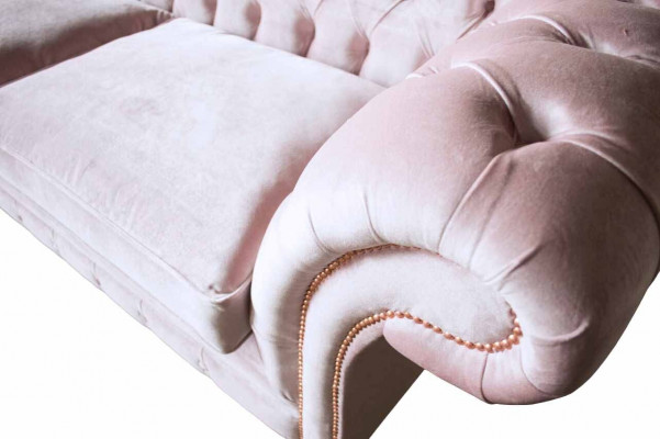 Pohovka 3-místná sedací souprava Návrh nábytku Chesterfield sedadlo textilní potah nový