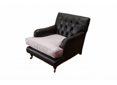 Křeslo Design Pohovka Relax Lounge Hnědá Potah Luxus Chesterfield Nový