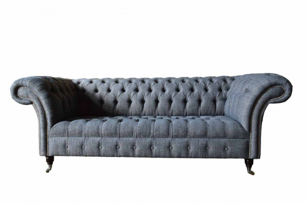 Třísedák Pohovka Potah Design Pohovka Chesterfield Šedá Pohovky Nábytek Do Pokoje